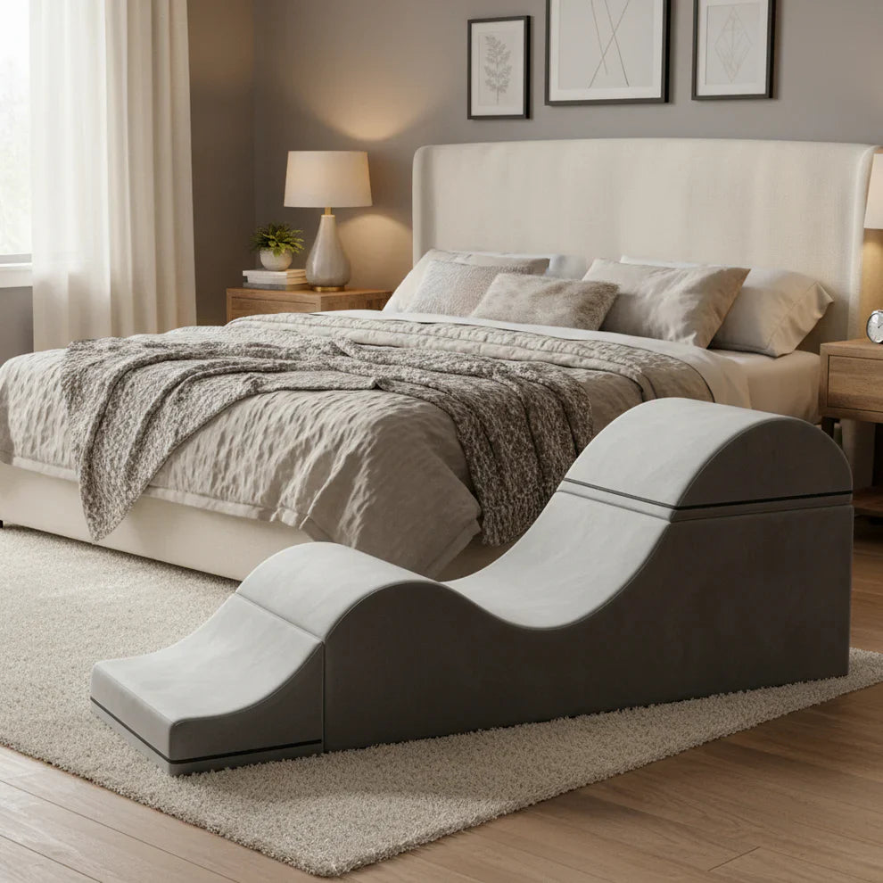 Convertible Chaise + Bench with Free Machine Washable Cover