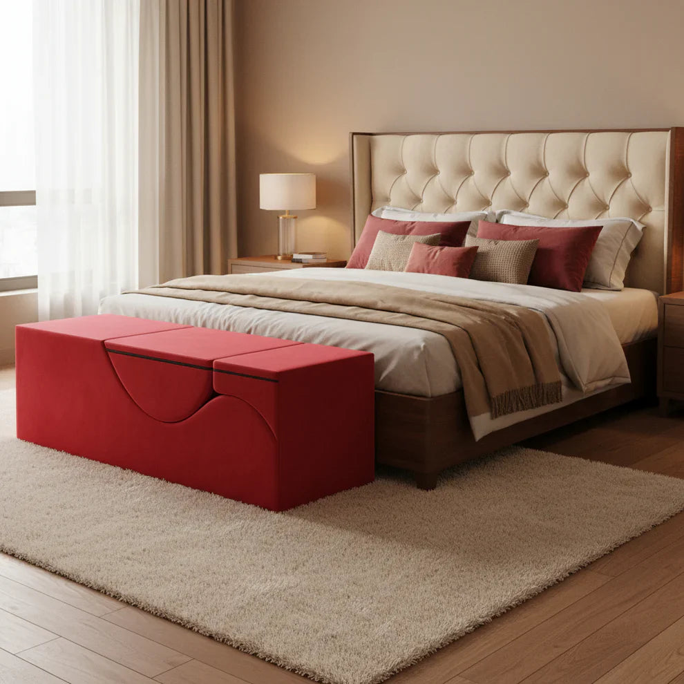 Convertible Chaise + Bench with Free Machine Washable Cover